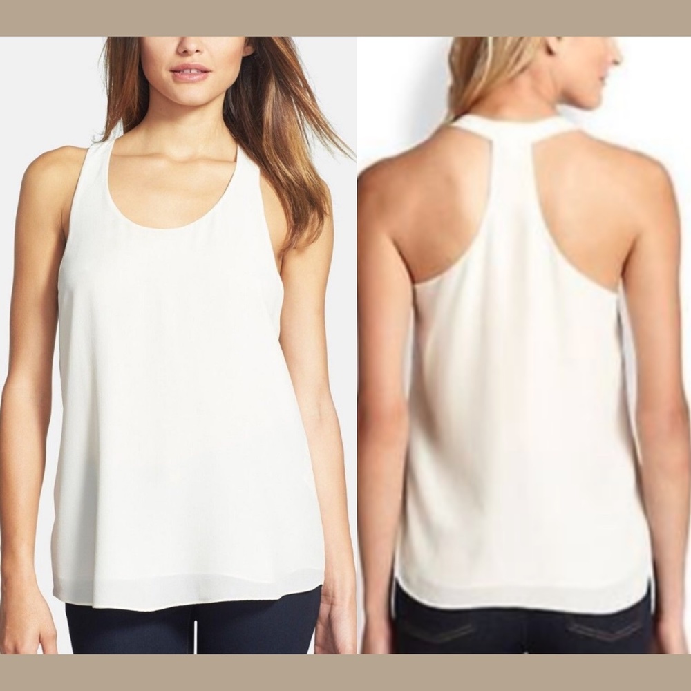 NWT $228 Eileen Fisher The Fisher Project‎ Silk T-Back Tank [SZ Medium ]